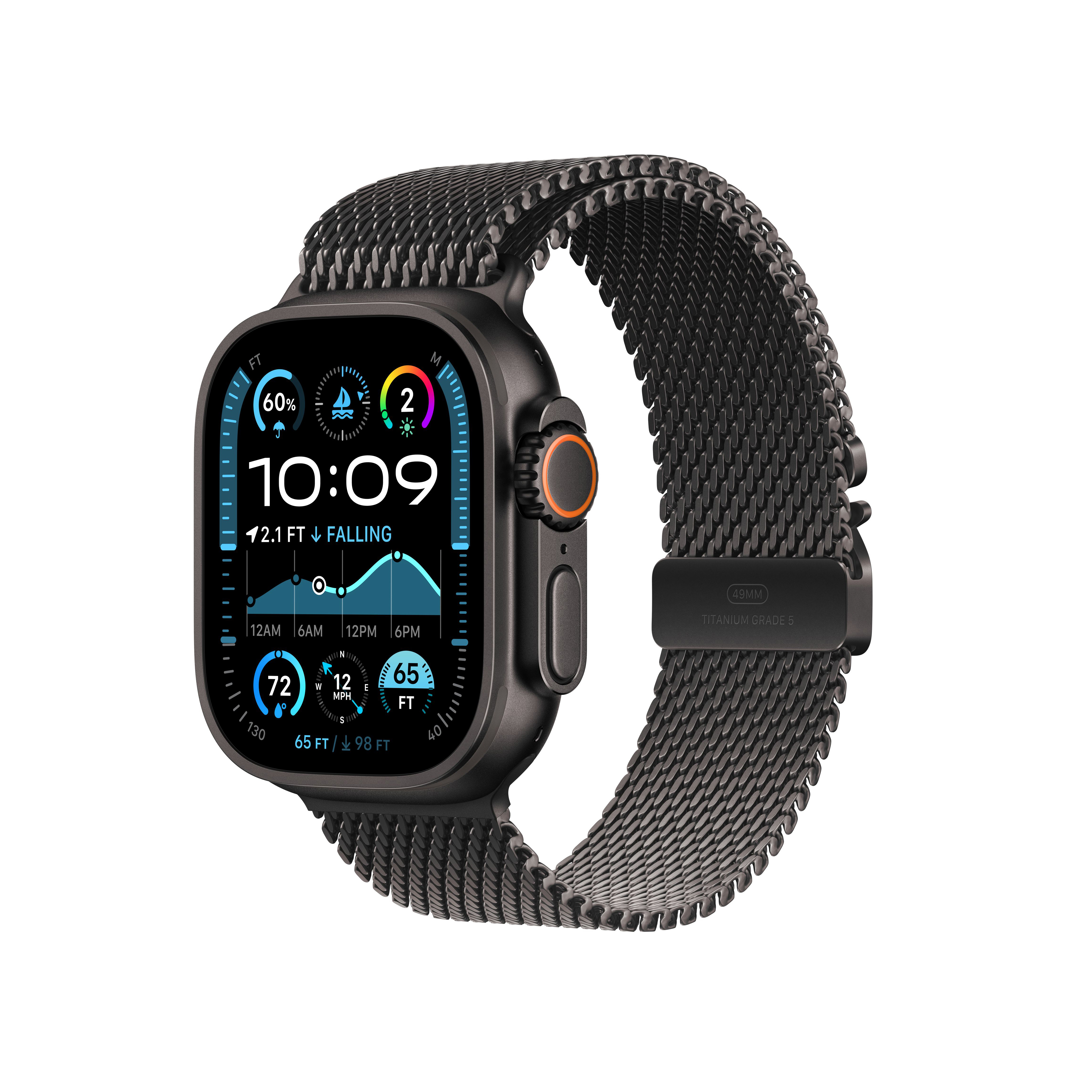 Black Case
Titanium Milanese Loop